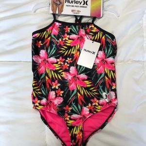 NWT, Hurley, Girls one piece swimsuit